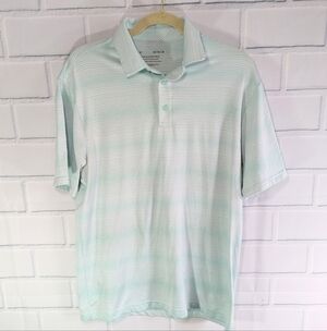 Under Armour Quick Dry Teal/White Striped Playoff Polo